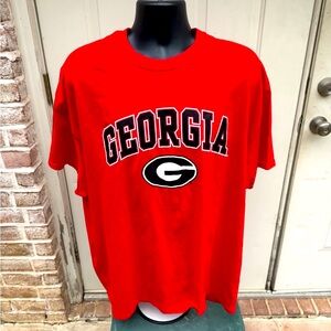 Fanatics, Red and Black, Georgia Bulldogs, Short Sleeve, Shirt, Size XXL